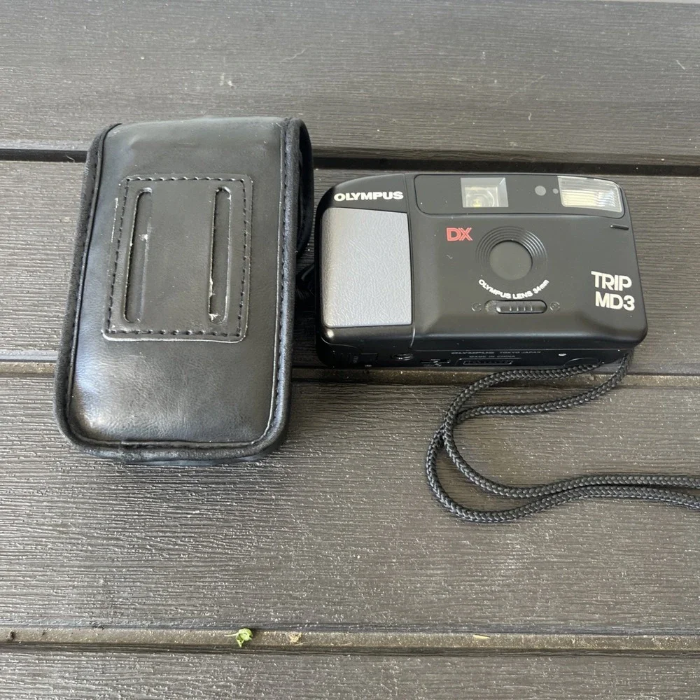 Vintage Olympus trip MD 3 DX 35mm Point-shoot Compact film camera Untested